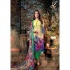 Salwar Suit- Cambric Cotton with Self Print - Yellow and Pink  (Un Stitched)